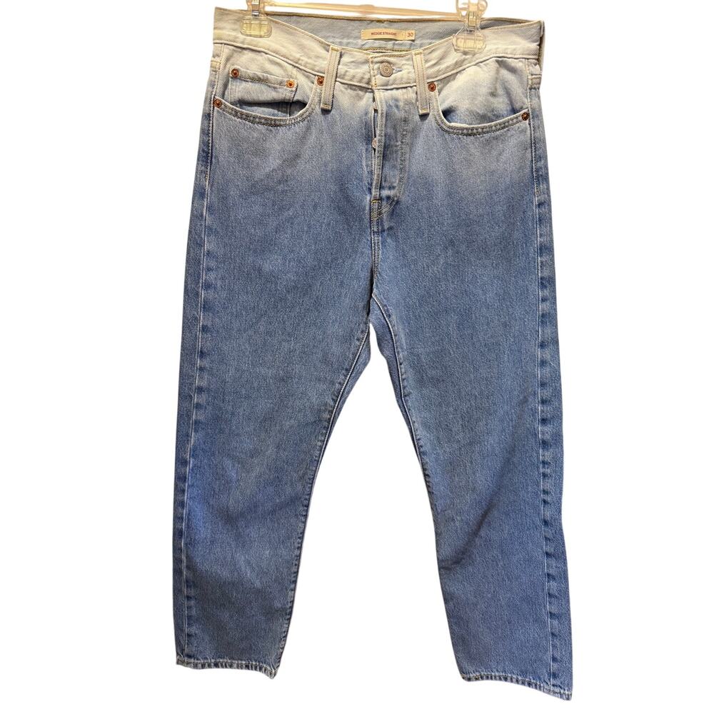 Levi’s Wedgie Straight Leg Ombre Button Fly Denim Jeans Size 30